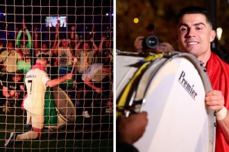 Cristiano Ronaldo takes hold of drum from fans as he sparks wild celebrations after first title win; video crosses 3 million views