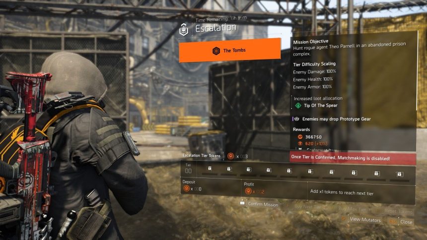 Escalation token distribution for leaders to be improved in The Division 2 