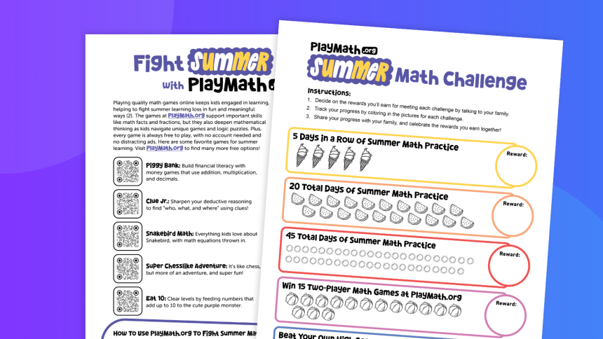 Fight Summer Slide With Free Math Games (Printable Flyer)