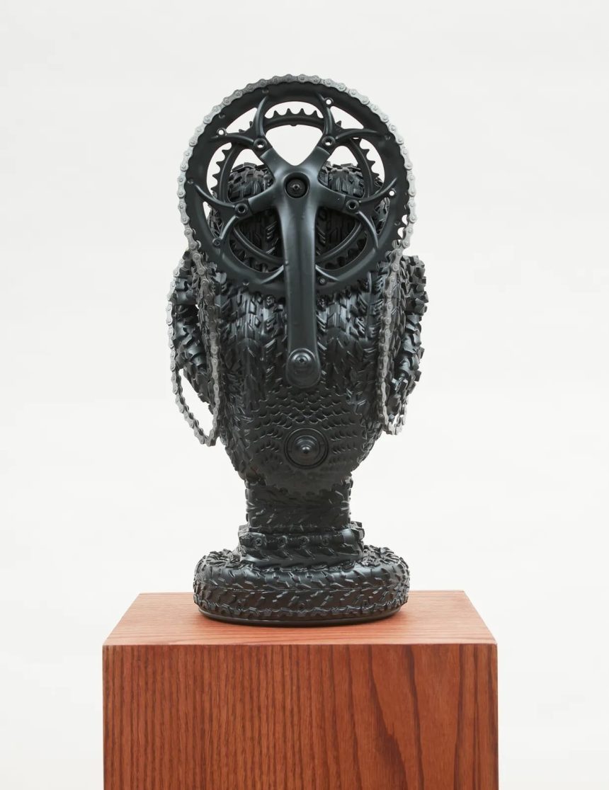 Kim Dacres Revitalizes Sleek Tires, Chains, and Gears in Defiant Sculptures — Colossal