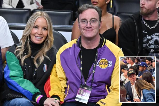 Los Angeles mayoral candidate Spencer Pratt seen sitting in Jeanie Buss’ seats at Lakers playoff game