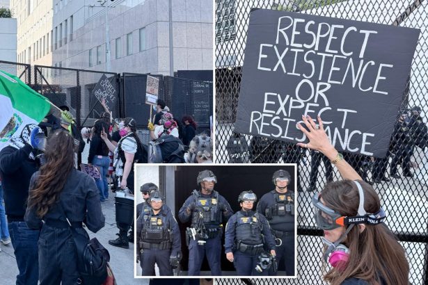 May Day protests ramp up in LA as agitators descend on federal building