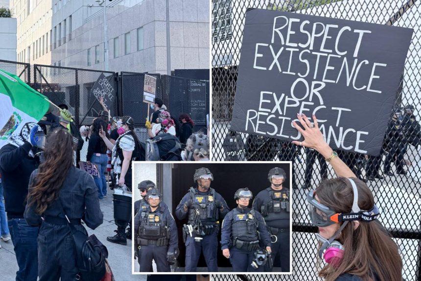 May Day protests ramp up in LA as agitators descend on federal building