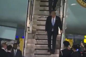 Trump Can Barely Walk As He Arrives In China With A Lumbering Thud
