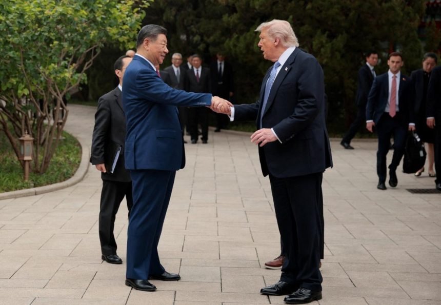 Trump departs Beijing with few wins, has warm words for Xi