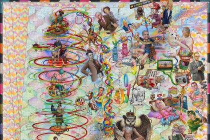 A Visual Cacophony of People, Places, and Things Fill Chris Millar’s Mixed-Media Paintings — Colossal