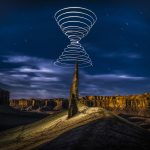 Elliot McGucken Suspends Einstein’s ‘Light Cones’ Over Desert Expanses — Colossal