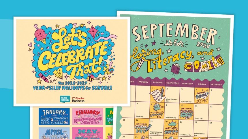 Free Silly Holidays Classroom Calendar Set