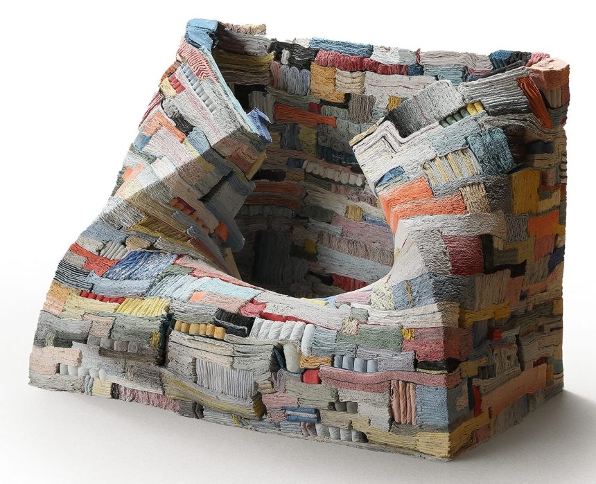 Jongjin Park Layers Slip-Soaked Paper into Patchwork Sculptures — Colossal
