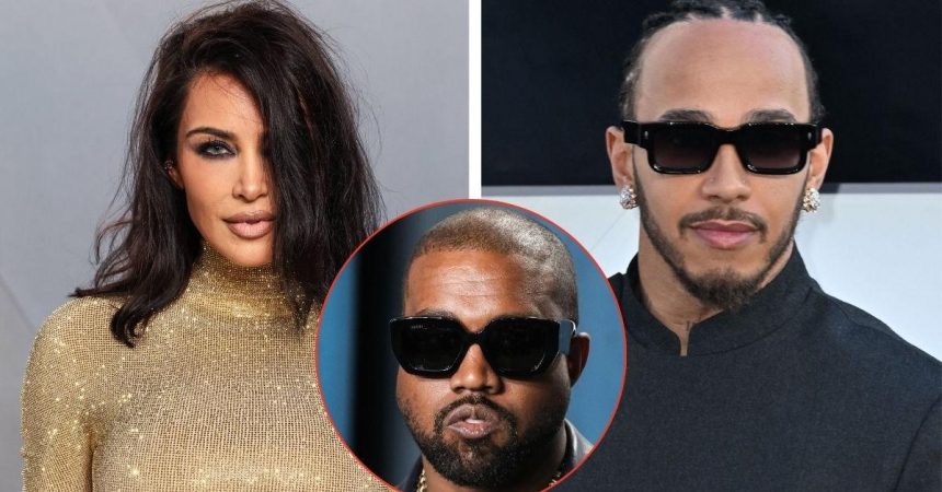 Kanye West Targets Kim Kardashian’s Lewis Hamilton Romance