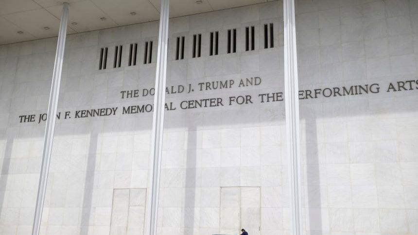 Kennedy Center board seeks pause of ruling ordering removal of Trump’s name : NPR