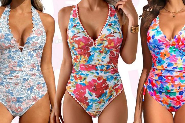 These Colorful One-Piece Swimsuits on Amazon Are So Slimming