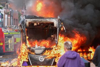 U.K. leaders call for calm as anti-immigration protests break out : NPR