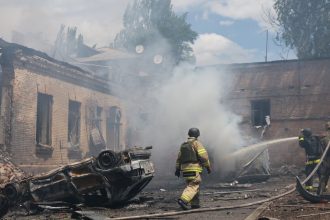 Ukraine unleashes heavy drone bombardment as Russia strikes : NPR