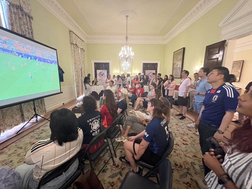 Why can’t we win it? Inside the Japanese embassy for Sunday’s World Cup opener.