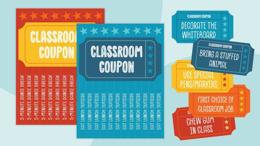 25 Printable Classroom Coupons Students Will Love