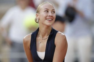 Anastasia Potapova poses in 0 Gucci bikini during post-Wimbledon beach vacation