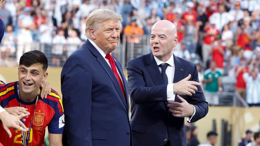 Australian Broadcaster Caught On Hot Mic Saying Spain Will Edit Trump Out Of World Cup Photo