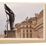 Bansky man blinded by flag statue in London : NPR