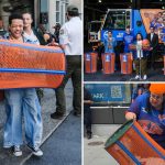 Five lucky winners take home coveted Knicks-themed trash bins