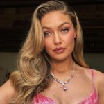 Gigi Hadid Is Pretty in Pink for Taylor Swift’s Wedding 