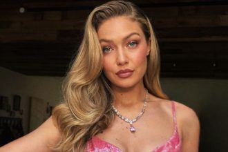 Gigi Hadid Is Pretty in Pink for Taylor Swift’s Wedding 