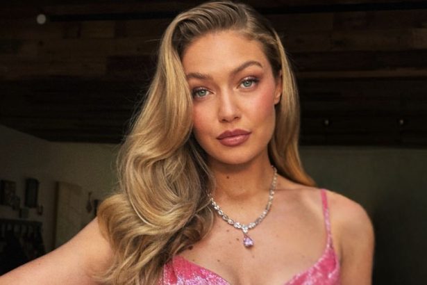 Gigi Hadid Is Pretty in Pink for Taylor Swift’s Wedding 