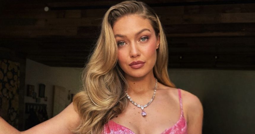 Gigi Hadid Is Pretty in Pink for Taylor Swift’s Wedding 