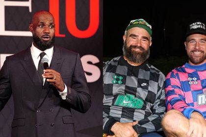 Jason and Travis Kelce bring back LeBron James’ age-50 comments after blockbuster 76ers signing