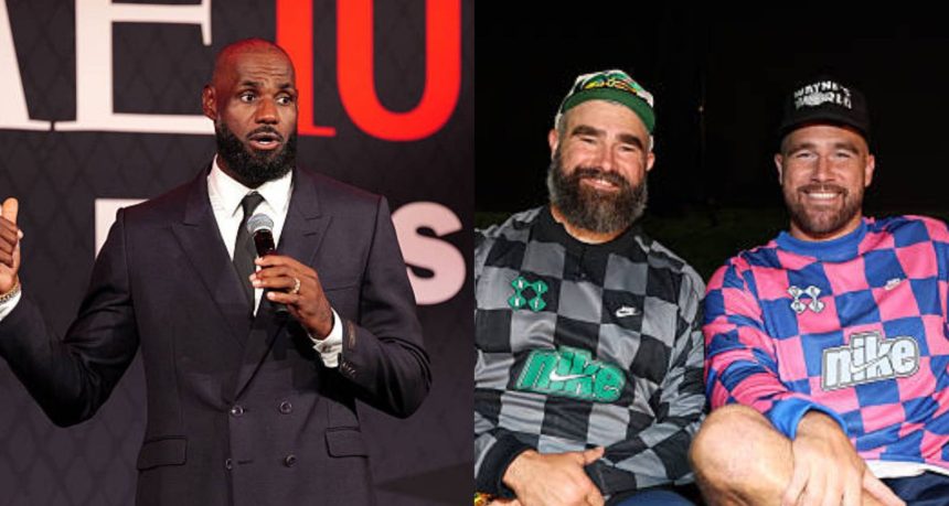Jason and Travis Kelce bring back LeBron James’ age-50 comments after blockbuster 76ers signing