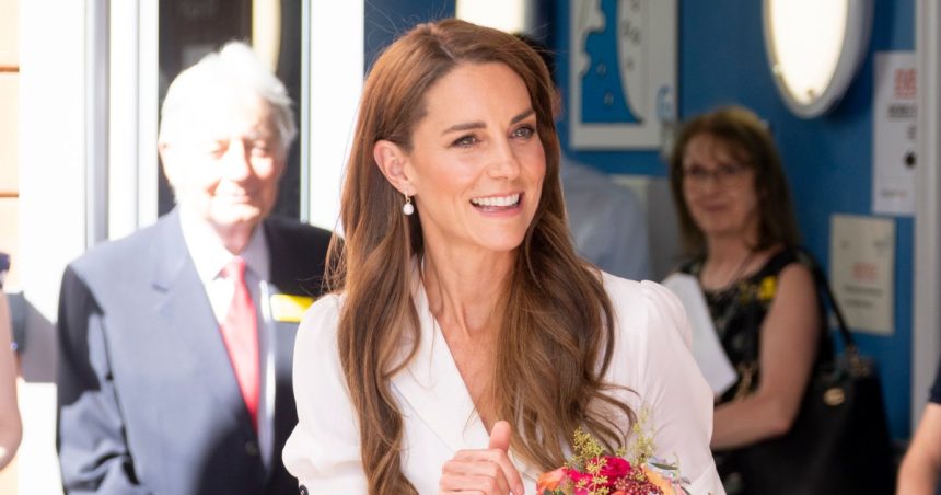 Kate Middleton’s White Dress Style Conceals the Upper Arms
