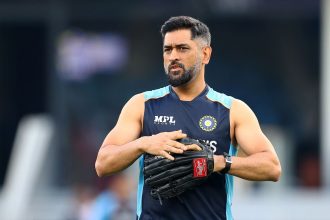 MS Dhoni spotted in the stands during ENG vs IND 2026 1st ODI [Watch]