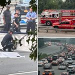 Man, woman hurled from out-of-control motorcycle that hit 4 other vehicles, including BMW, during NYC evening rush: cops