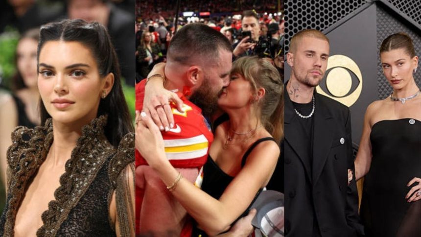 NFL fans react as Kendall Jenner & Jacob Elordi enjoy double date with Biebers on Taylor Swift’s wedding day