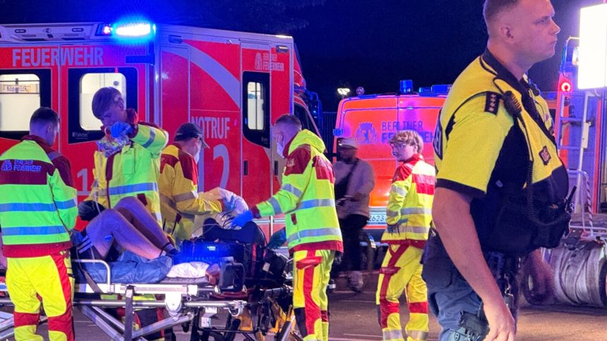 Vehicle plows through LGBTQ+ event in Germany : NPR