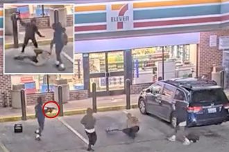 Wild video shows six brutes beat up 74-year-old in 7-Eleven parking lot