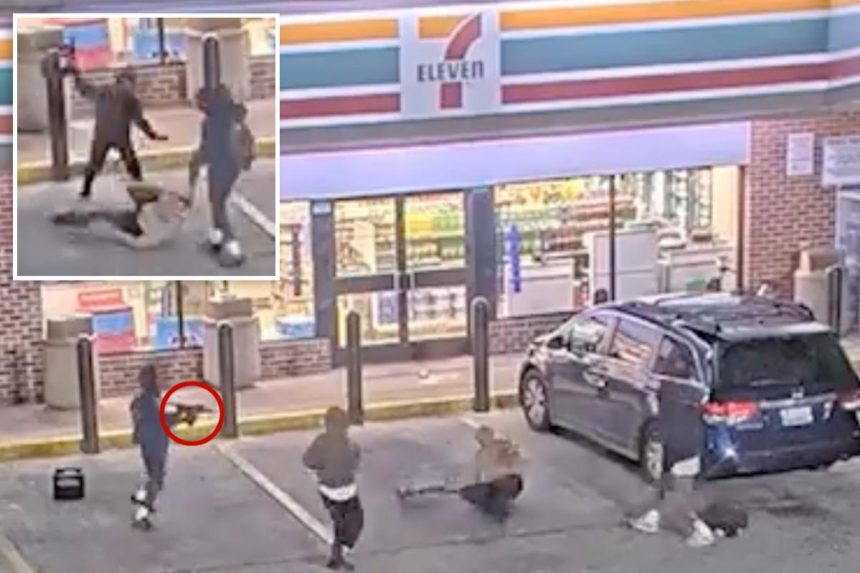 Wild video shows six brutes beat up 74-year-old in 7-Eleven parking lot