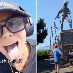 Woke Washington woman goes nuts, gets arrested after mistaking fishermen statue rope for noose