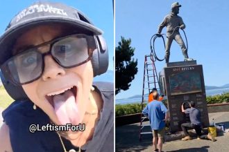 Woke Washington woman goes nuts, gets arrested after mistaking fishermen statue rope for noose