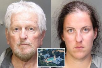 Woman, 32, accused of having pool sex with elderly man in front of kids