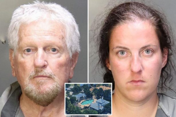 Woman, 32, accused of having pool sex with elderly man in front of kids