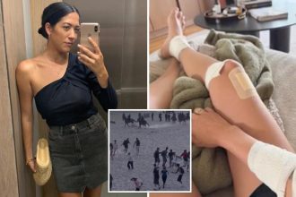 Woman attacked by violent mob in Newport Beach chaos breaks down