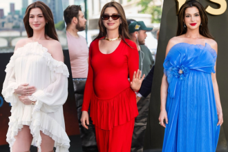 Anne Hathaway’s The Odyssey Press Tour Maternity Fashion