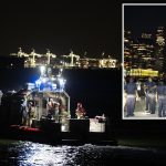 Boat overturns off Liberty Island coast; woman and child dead as more than a dozen pulled from water: sources