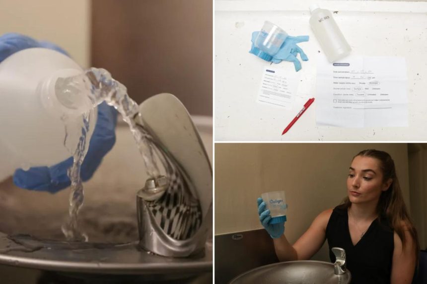 City Hall water fountain has trace amounts of lead, test says