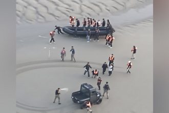 French Police Attacked by Illegals as They Intercept Inflatable Boat Trying to Cross the Channel Into the UK *  * by Paul Serran