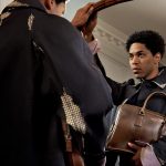 Kelvin Harrison Jr. Brings Prada’s Leather Work Bag into Focus