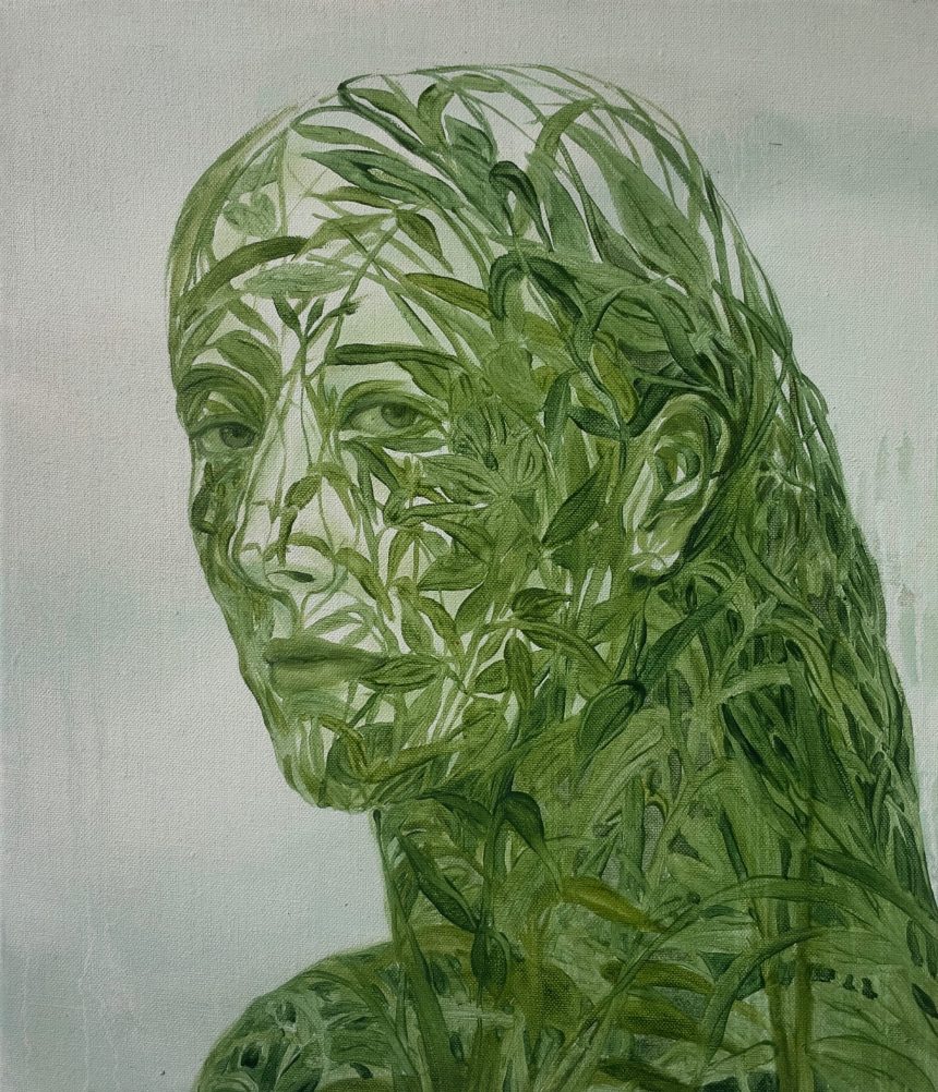 Lush Foliage Permeates Xanthe Burdett’s Delicate Portraiture — Colossal