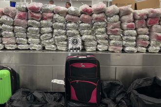 Men packed 750 pounds of stimulant into 12 suitcases on flight to O’Hare, prosecutors say