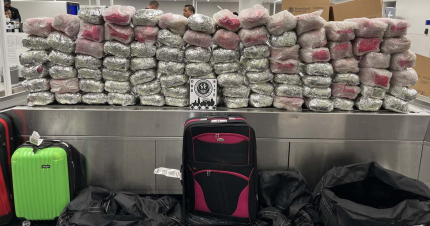 Men packed 750 pounds of stimulant into 12 suitcases on flight to O’Hare, prosecutors say